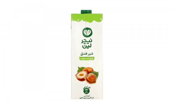 شیر غیر لبنی وگان فندق بدون شکر نیچر لین مقدار 1 لیتر