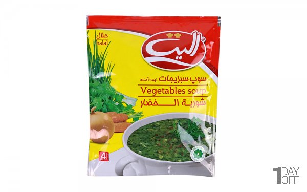 سوپ سبزیجات نیمه‌آماده الیت مقدار 65 گرم