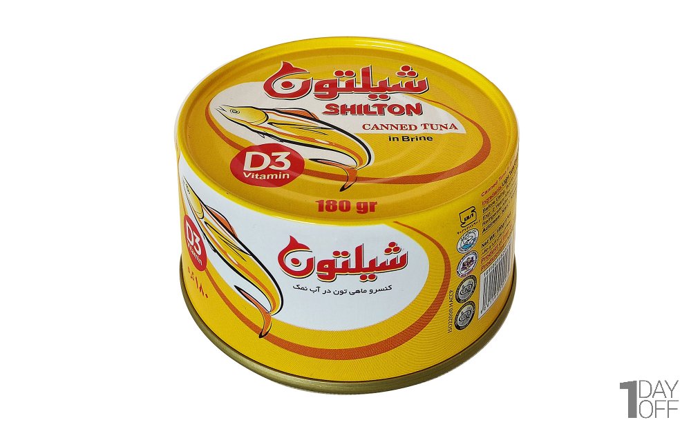 کنسرو ماهی تون در آب‌ نمک شیلتون مقدار 180 گرم
