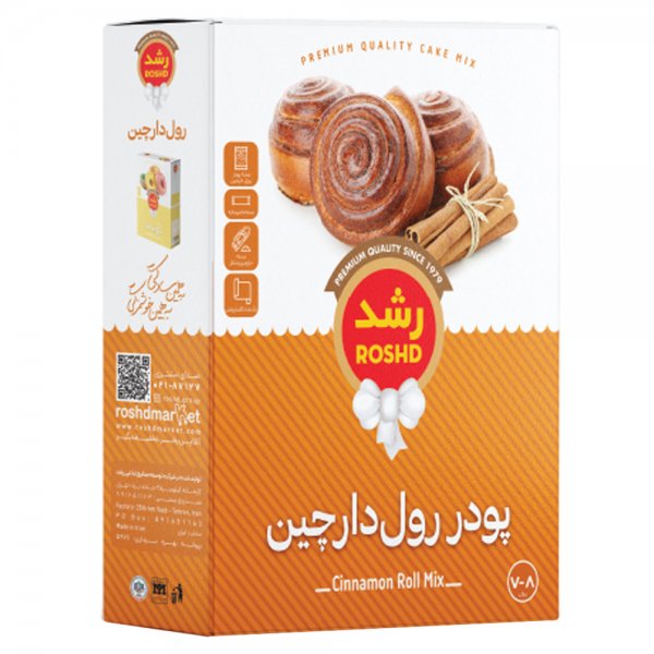 پودر نیمه‌آماده نان رول دارچین رشد مقدار 340 گرم 