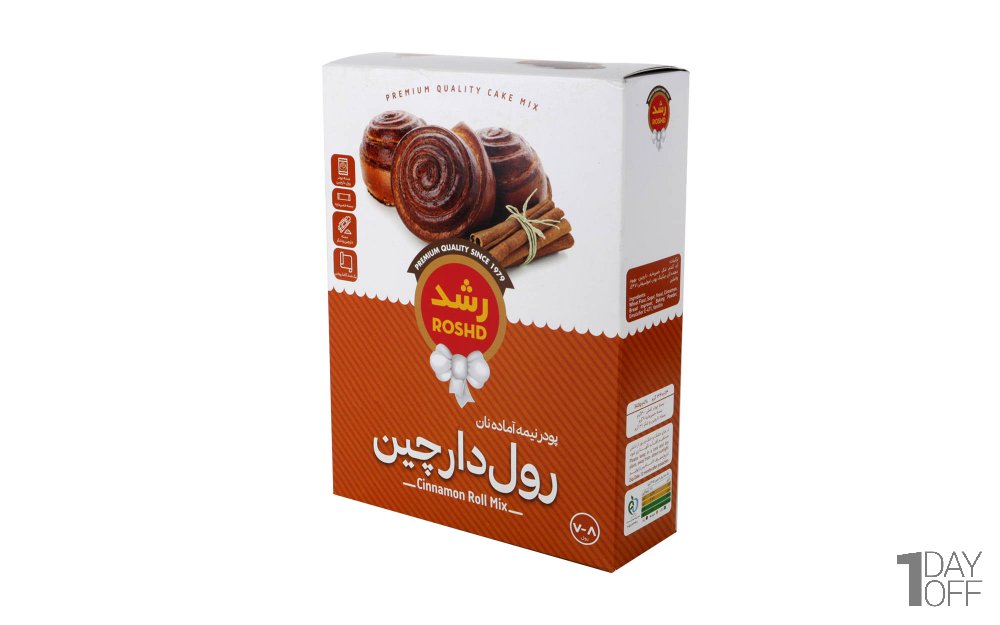 پودر نیمه‌آماده نان رول دارچین رشد مقدار 340 گرم 