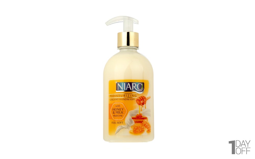  مایع دستشویی حاوی شیر و عسل نیارو مقدار 500 گرم 