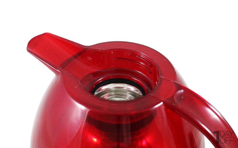 فلاسک 1 لیتری قرمز شفاف یزدگل مدل سان