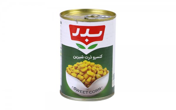 کنسرو ذرت شیرین بدر مقدار 420 گرم