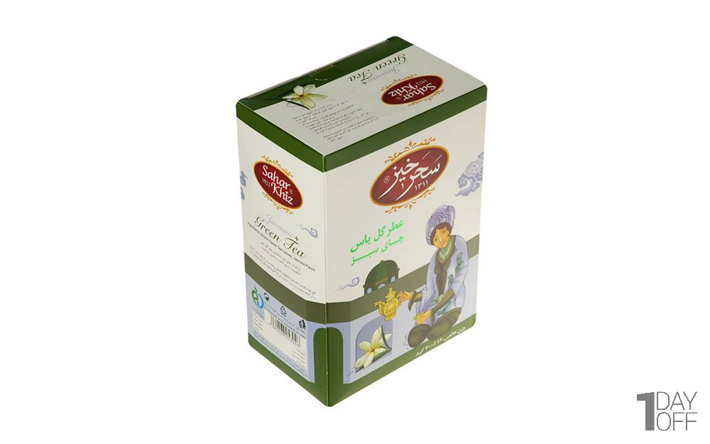 چای سبز با عطر گل یاس سحرخیز مقدار 400 گرم