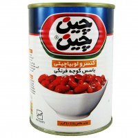 کنسرو لوبیا چیتی با سس گوجه‌فرنگی چین‌چین مقدار 400 گرم