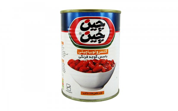 کنسرو لوبیا چیتی با سس گوجه‌فرنگی چین‌چین مقدار 400 گرم