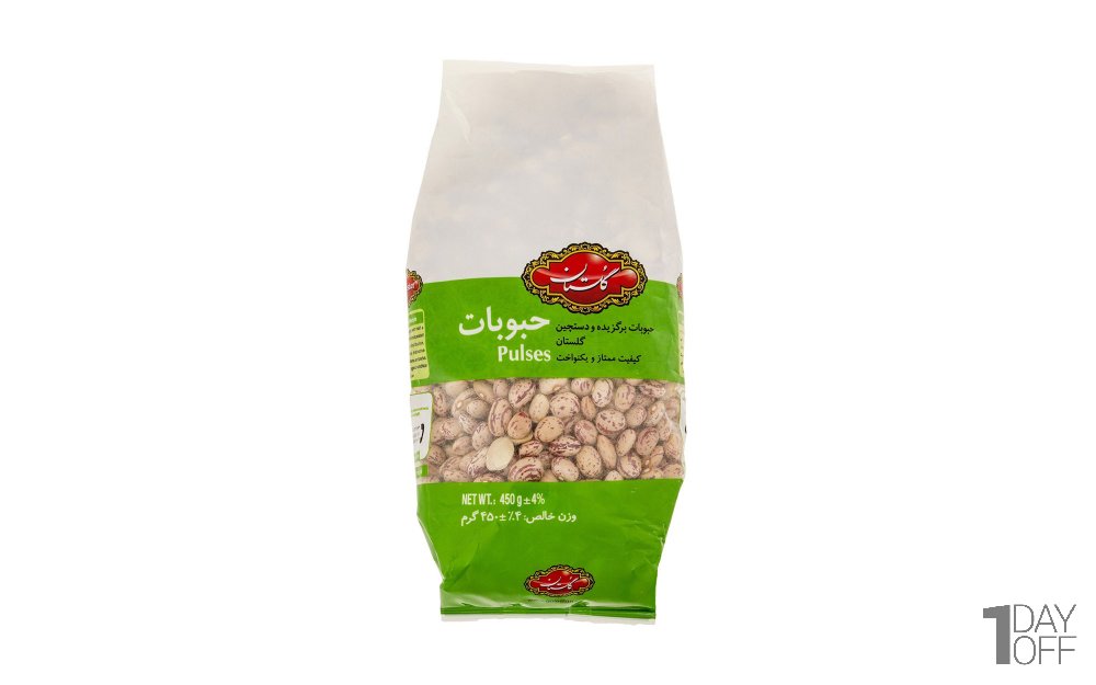 لوبیا چیتی گلستان مقدار 450 گرم