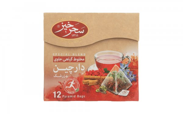  دمنوش دارچین زرشک سحرخیز بسته 12 عددی