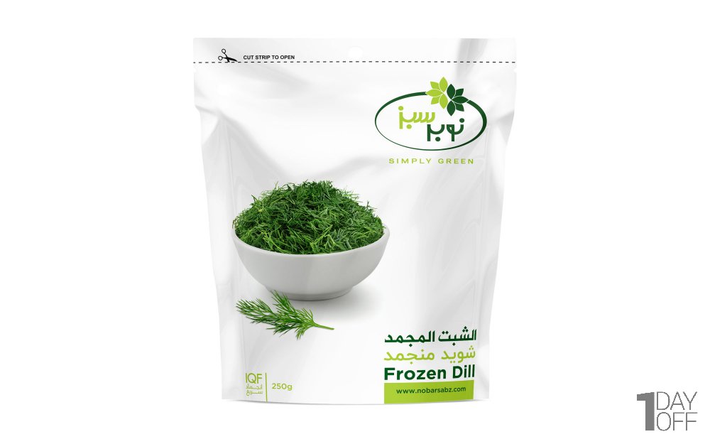 سبزی شوید منجمد نوبر سبز مقدار 250 گرم