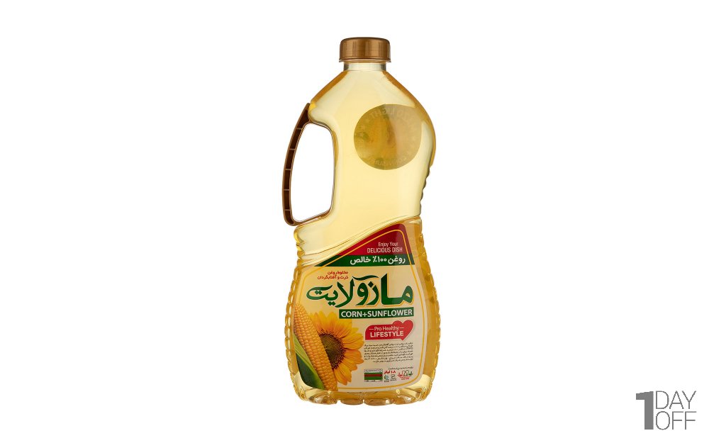 روغن مخلوط ذرت و آفتابگردان مازولایت مقدار 1.8 لیتر 