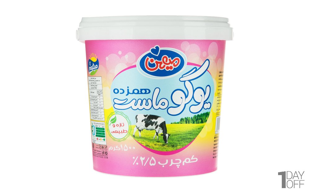 ماست کم‌چرب هم‌زده میهن مقدار 1.5 کیلوگرم