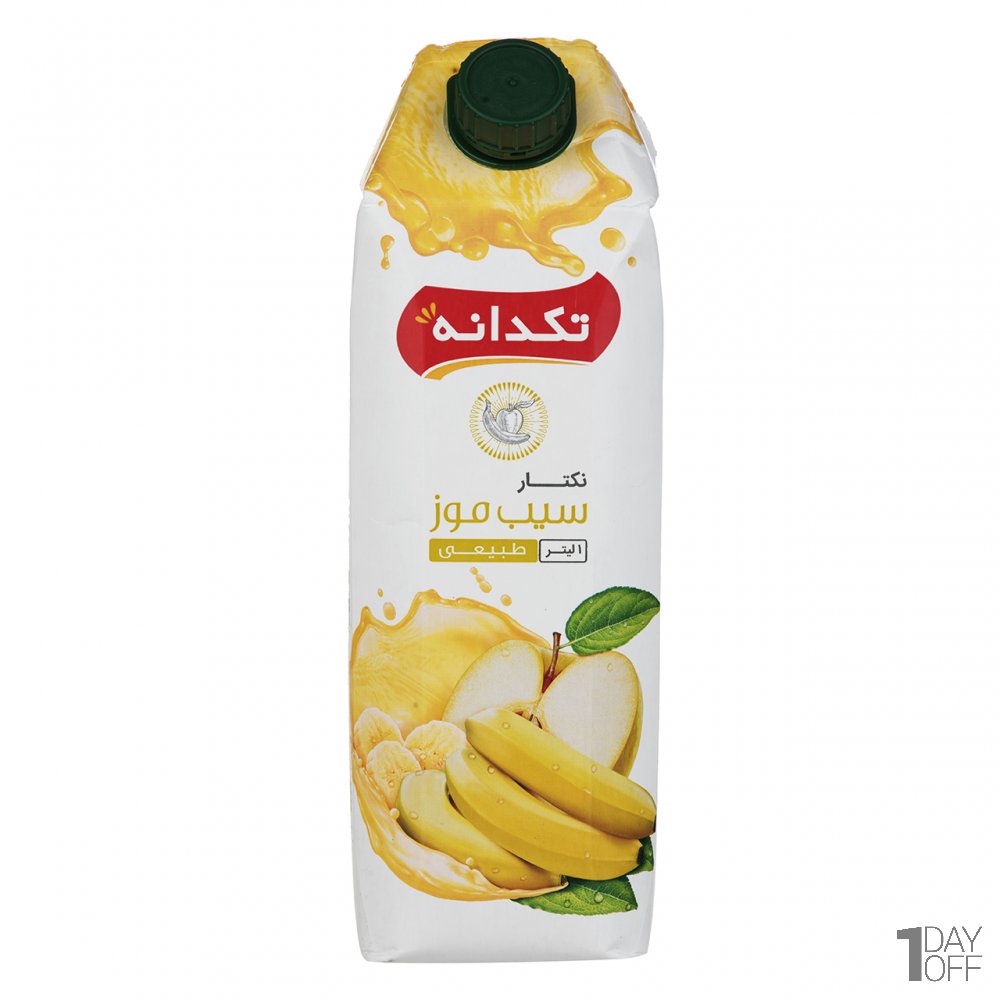 نکتار سیب و موز تکدانه مقدار 1 لیتر