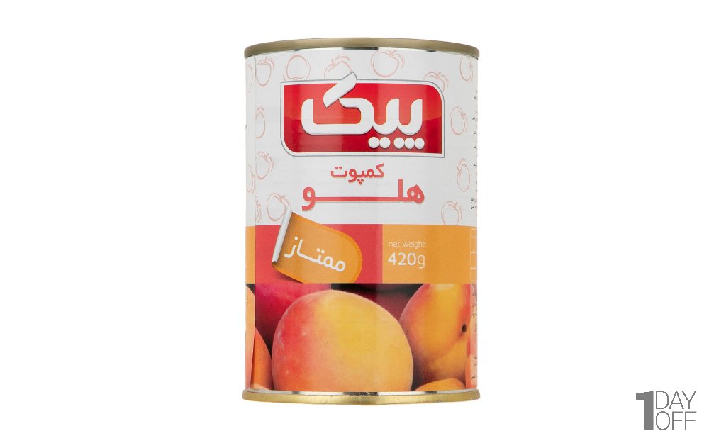 کمپوت هلو ممتاز پیک مقدار 420 گرم