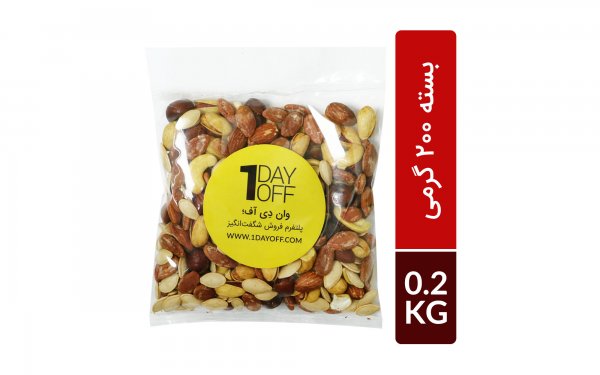 آجیل شور مخلوط ممتاز درجه یک مقدار 200 گرم