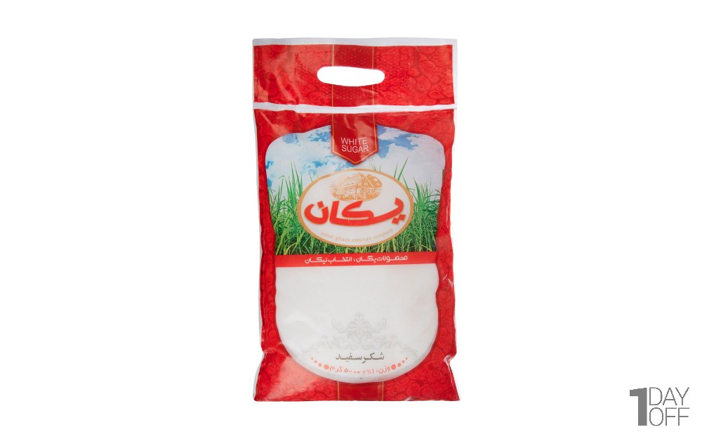 شکر سفید یکان مقدار 5 کیلوگرم