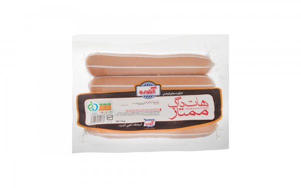 هات داگ ممتاز 70 درصد گوشت‌ قرمز آندره مقدار 300 گرم 