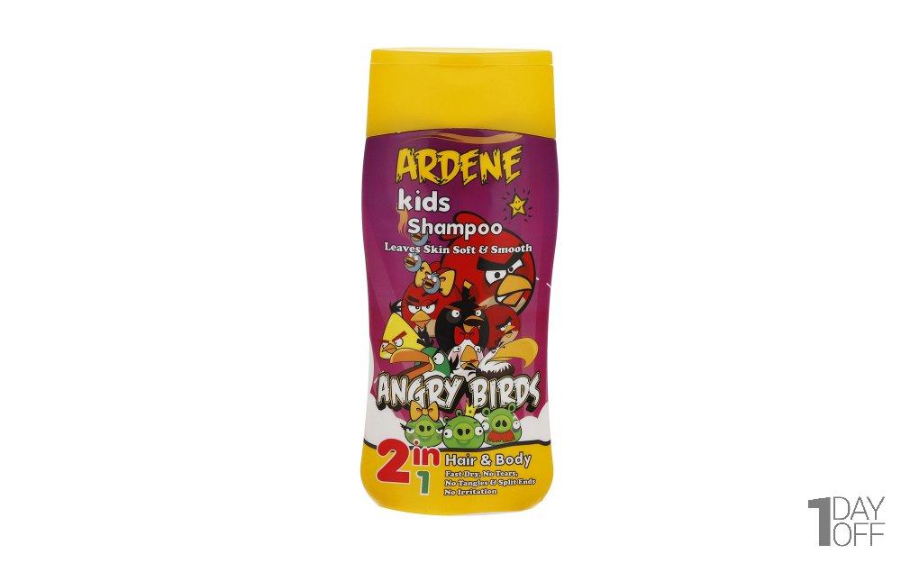 شامپو سر و بدن بچه آردن مدل ANGRY BRIDS مقدار 200 میلی‌لیتر 