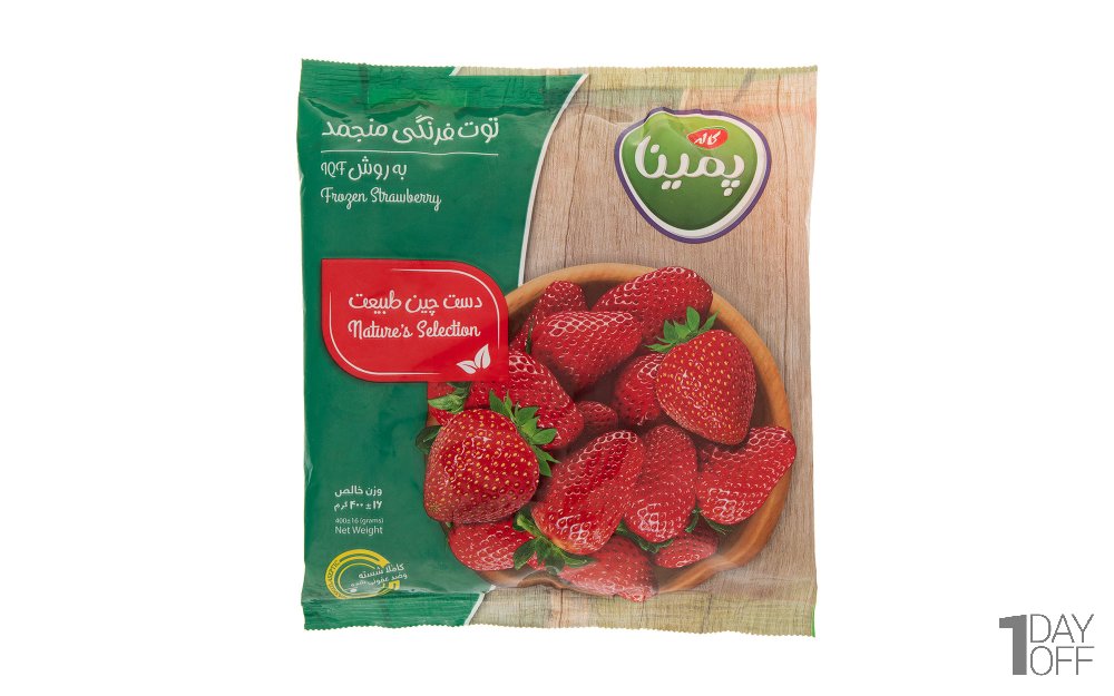 توت‌فرنگی منجمد پمینا کاله مقدار 400 گرم