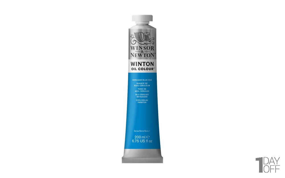 رنگ روغن وینزور (Winsor) سری Winton مقدار 200 میلی‌لیتر رنگ CERULEAN BLUE HUE