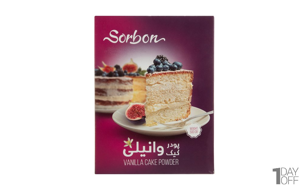 پودر کیک وانیلی سوربن مقدار 500 گرم