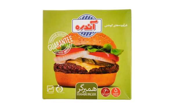 همبرگر 60 درصد گوشت قرمز آندره مقدار 500 گرم 5 عددی