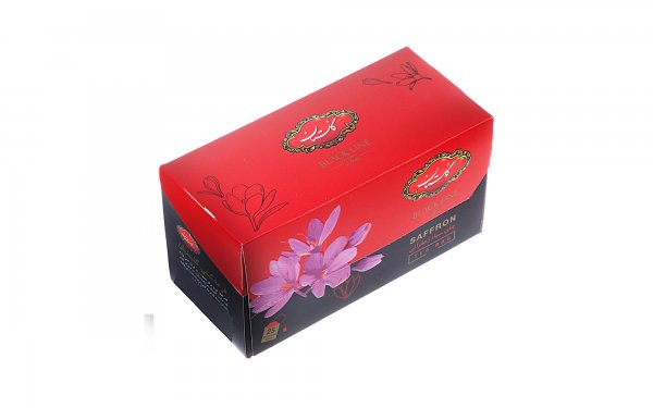 چای سیاه کیسه‌ای زعفرانی گلستان بسته 25 عددی 