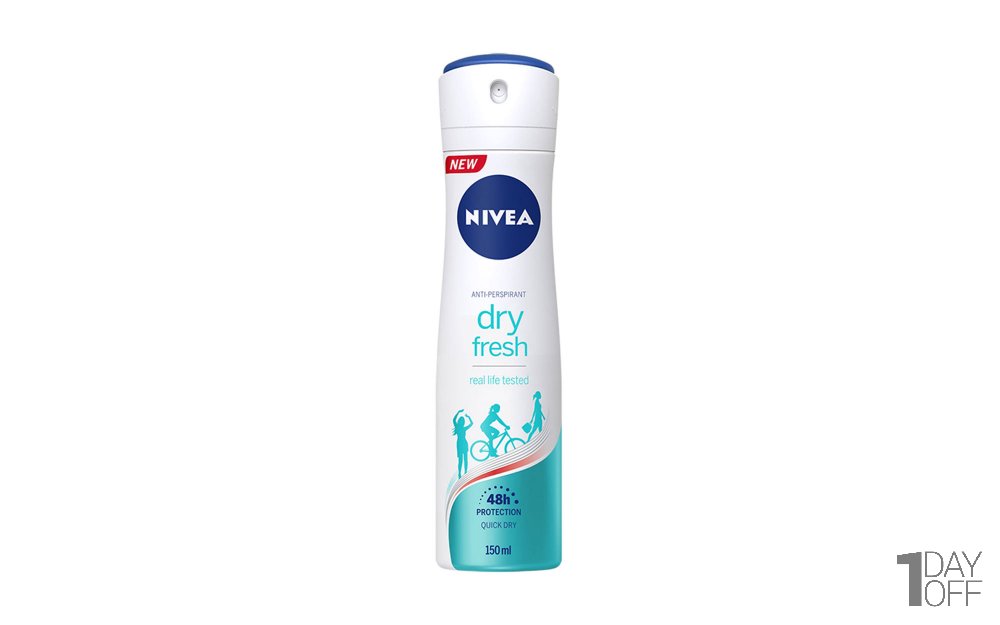 اسپری ضدتعریق زنانه dry fresh نیوآ مقدار 150 میلی‌لیتر
