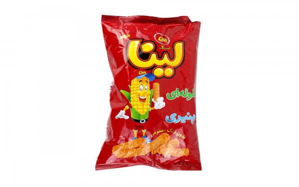 اسنک لوله‌ای پنیری لینا مقدار 85 گرم