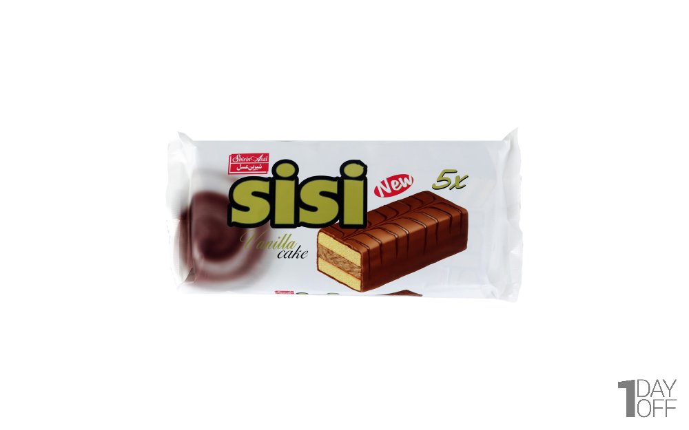 کیک وانیلی سی‌سی شیرین‌عسل بسته 5 عددی 