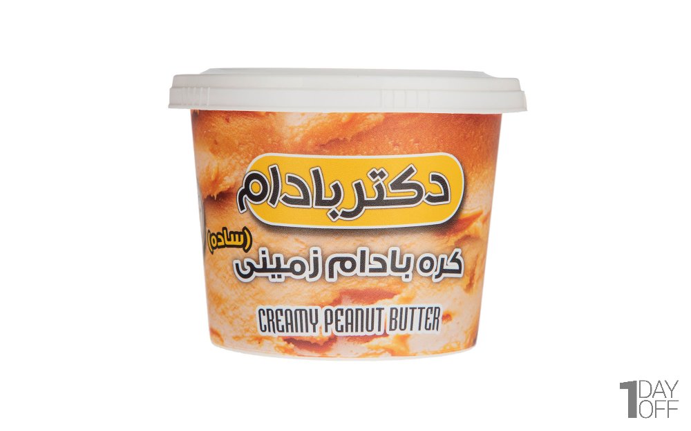 کره بادام‌زمینی ساده دکتر بادام مقدار 220 گرم