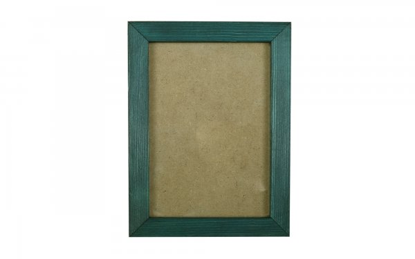 قاب عکس چوبی دست ساز ابعاد 15x20 سانتی‌متر رنگ فیروزه‌ای