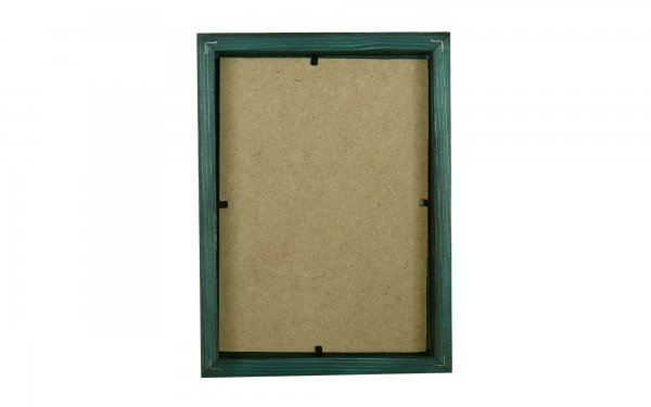 قاب عکس چوبی دست ساز ابعاد 15x20 سانتی‌متر رنگ فیروزه‌ای