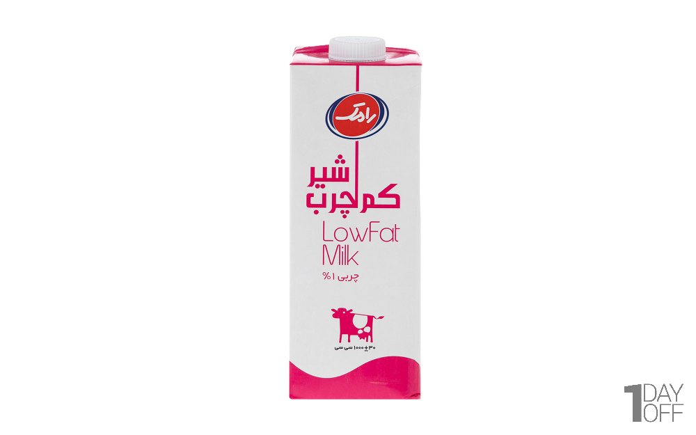 شیر پاستوریزه کم‌چرب رامک مقدار 1 لیتر