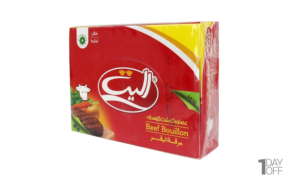 بسته 48 عددی پودر فشرده حاوی عصاره گوشت گوساله الیت مقدار 10 گرم