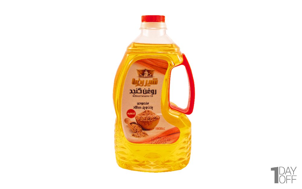 روغن کنجد تصفیه‌شده شیررضا مقدار 1.8 لیتر