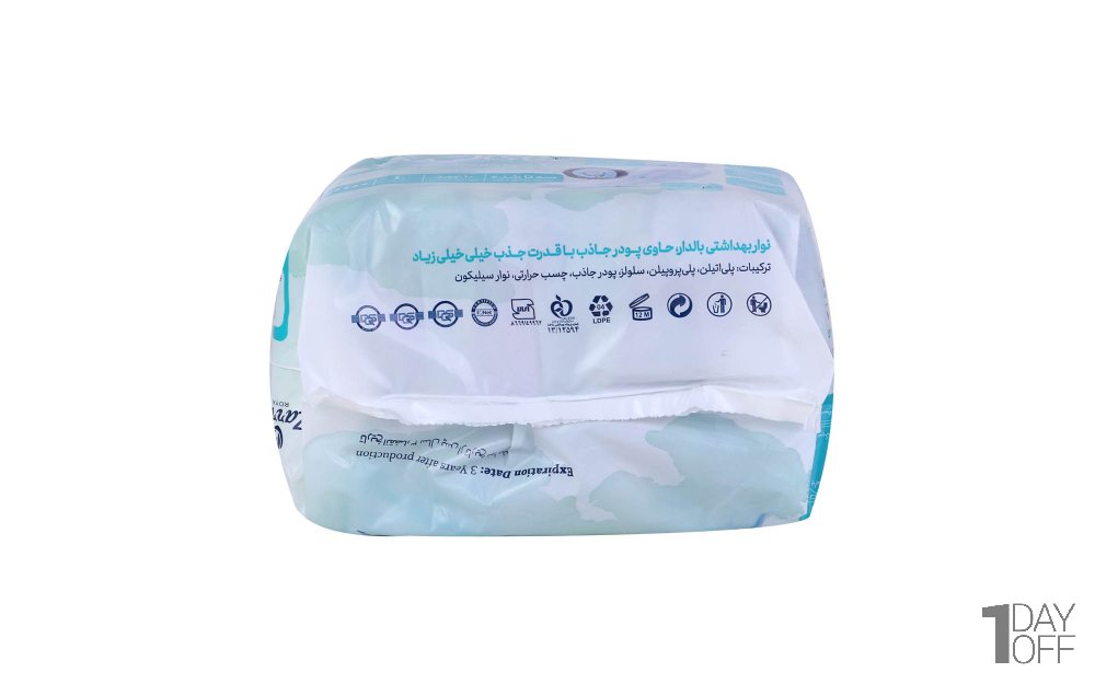 نوار بهداشتی بالدار نیمه ضخیم مکسی مای‌لیدی سایز بزرگ بسته 8 عددی