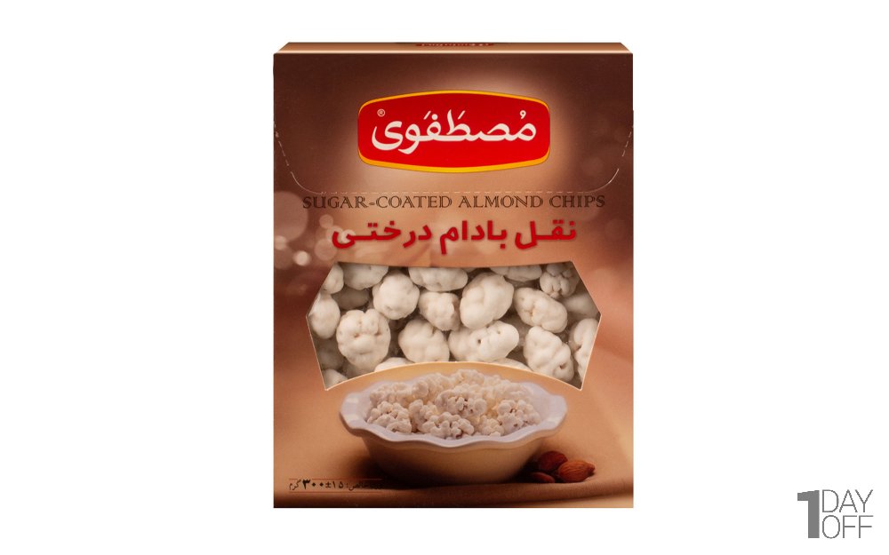 نقل بادام درختی مصطفوی مقدار 300 گرم