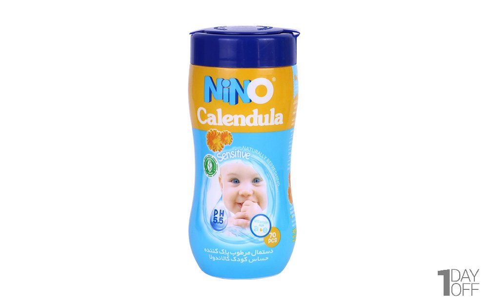  دستمال مرطوب کودک 70 عددی نینو (Nino) مدل Calendula