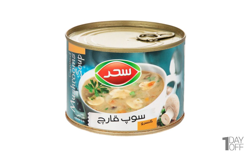 کنسرو سوپ قارچ سحر مقدار 450 گرم