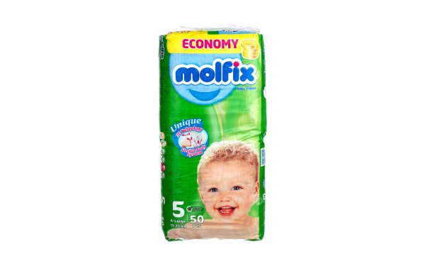 پوشک مولفیکس سایز 5 بسته 50 عددی