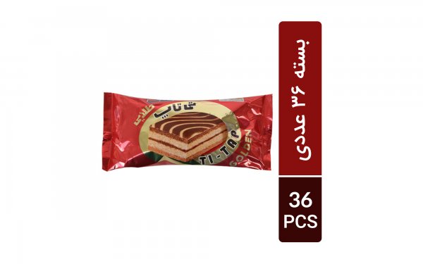 کارتن 36 عددی کیک تی‌تاپ طلایی سالمین مقدار 60 گرم