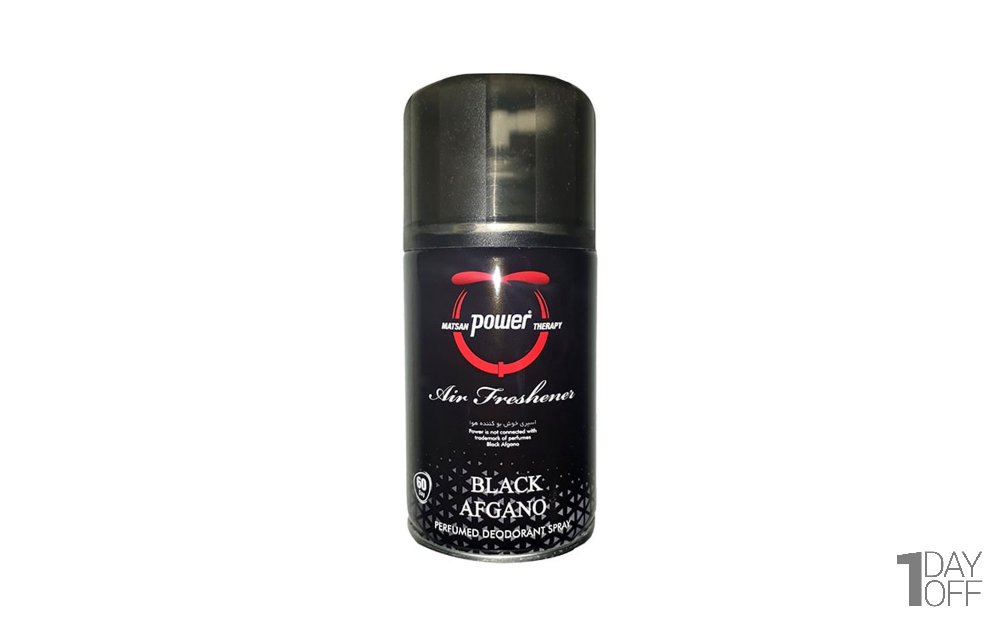 اسپری خوشبوکننده هوا مدل Black Afgano پاور مقدار 260 میلی‌لیتر