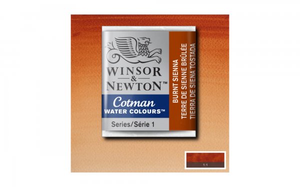 قرص آبرنگ وینزور (Winsor) سری Cotman رنگ BURNT SIENNA