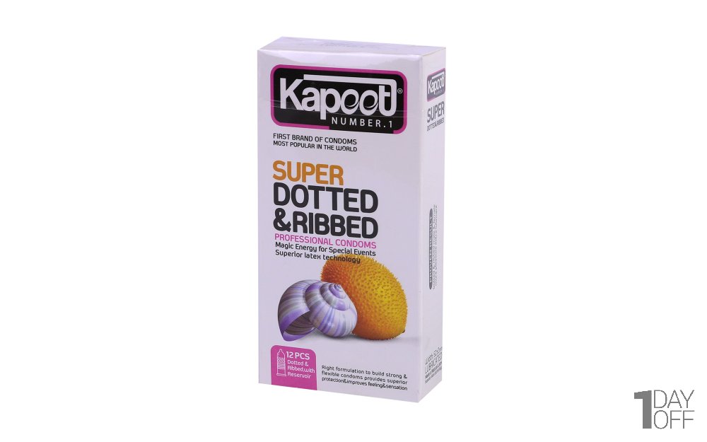 کاندوم کاپوت (kapoot)  Super Dotted & Ribbed