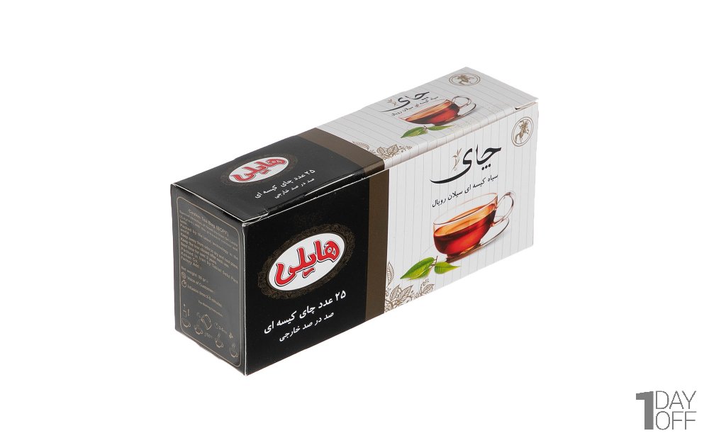 چای سیاه کیسه‌ای سیلان رویال هایلی بسته 25 عددی 