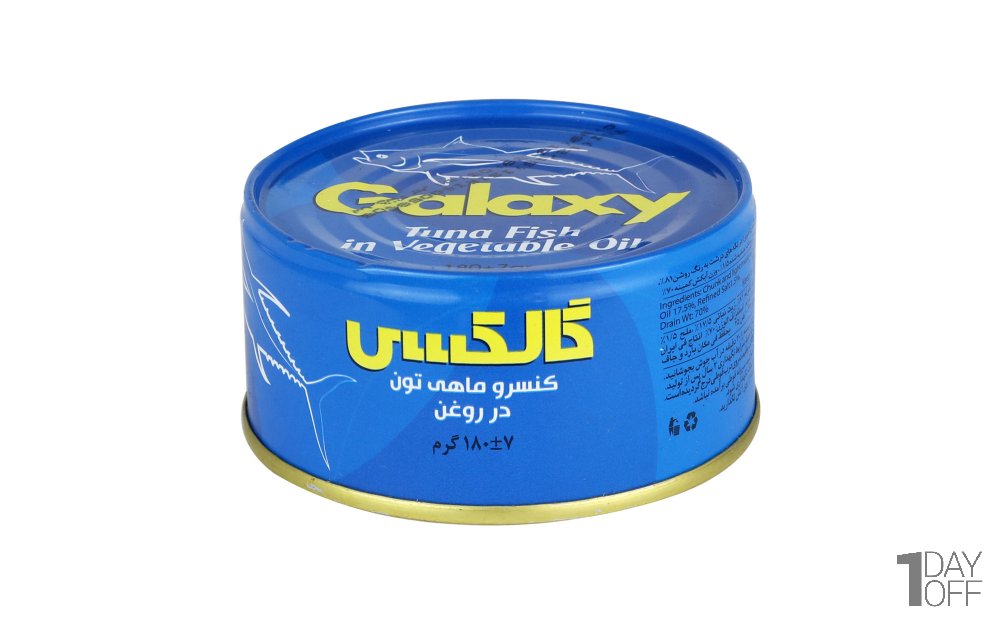 کنسرو ماهی تون در روغن گالکسی مقدار 180 گرم
