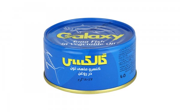 کنسرو ماهی تون در روغن گالکسی مقدار 180 گرم