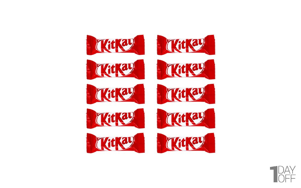 مینی شکلات کیت‌کت نستله (Kitkat Nestle) بسته 10 عددی 