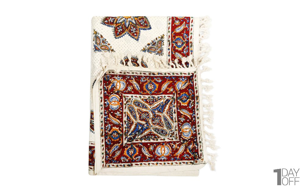 سفره قلمکار سنتی کد 021 سایز 100x100 سانتی‌متر